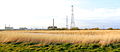 Newport Wetlands RSPB Reserve fenced lagoon