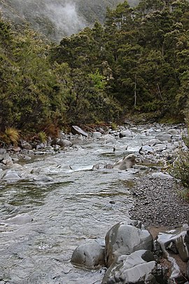 Ngaruroro Sungai antara Kiwi Mulut dan Kiwi Hut Saddle. Kawekas, Selandia Baru 01.JPG