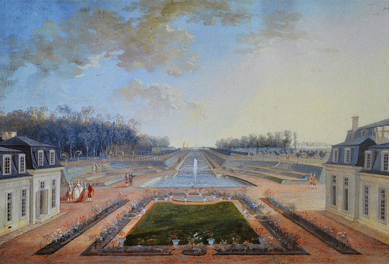 File:Nicolas Perignon, 'View of the cascade from the château', c1770 – Grateau 2015, pp. 102–103.jpg