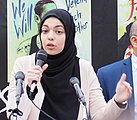 speaking at No Muslim Ban Ever , Supreme Couurt Washington, D.C.