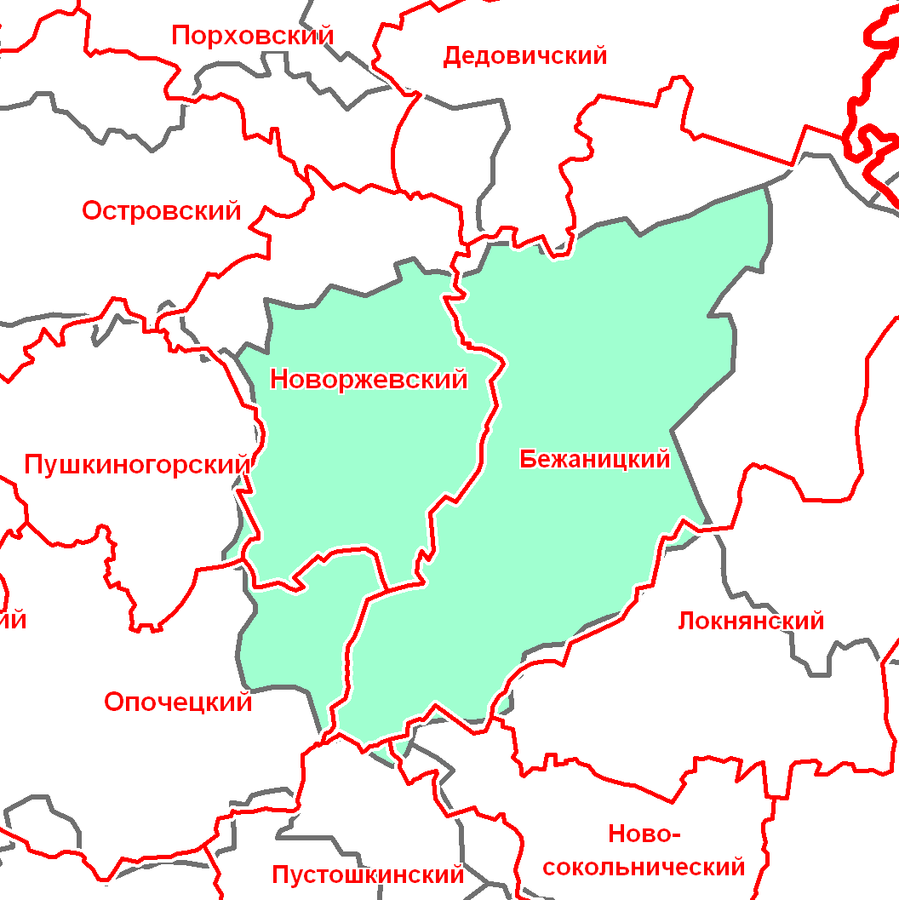 Карта новоржевского района псковской области подробная