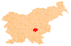 Ubicación del municipio de Trebne en el mapa de Eslovenia