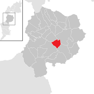 Lage der Gemeinde Oberpullendorf im Bezirk Oberpullendorf (anklickbare Karte)
