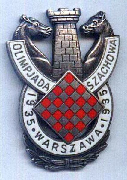 Symbol of the 6th Chess Olympiad in Warsaw 1935 by Jerzy Steifer