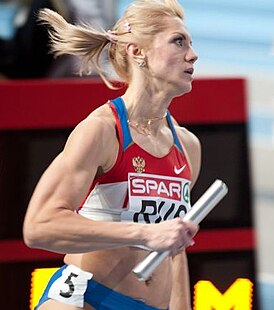 Olesya aux Championnats d'Europe en salle 2011