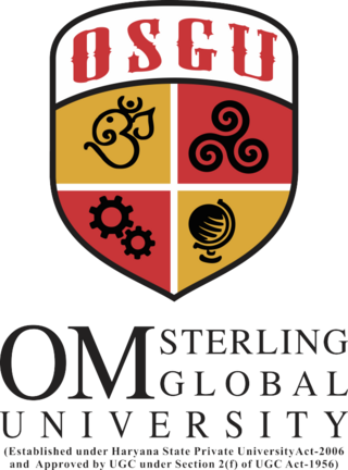<span class="mw-page-title-main">Om Sterling Global University</span> Private university in Haryana, India