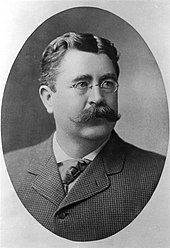 Businessman and politician P. J. Kennedy of Boston in 1900; his grandson John F. Kennedy became president in 1960 PJ Kennedy.jpg