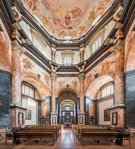 Interior of the church at Pažaislis Monastery