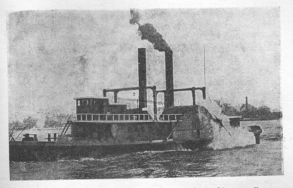 City Ice Boat No. 1 at the Delaware River. The paddle steamer was built in 1837.