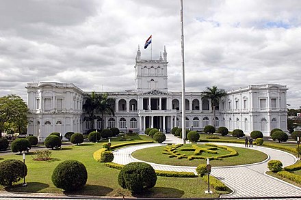 Palace of Lopez, started in 1857, now the Palace of the President