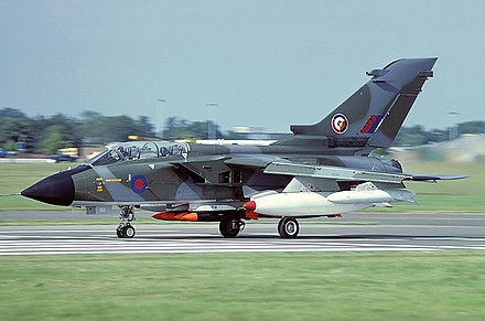 Third Tornado prototype P.03 (XX947) at RAE Farnborough, August 1980