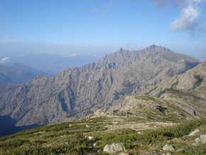 Vue des aiguilles de Popolasca depuis le Capu Biancu.