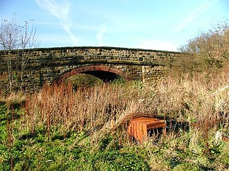 Peter Hill Bridge, Trenholme Lane. This was just east of the station site Peter Hill Bridge, Trenholme Lane - geograph.org.uk - 81293.jpg