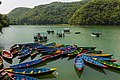 Boats in Phewa Lake