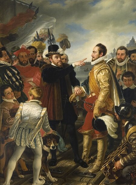 Philip II of Spain berating William the Silent by Cornelis Kruseman