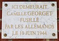 Plaque Camille Georget, 30 rue Cartault, Puteaux.jpg