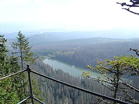 Widok na Plešné jezero