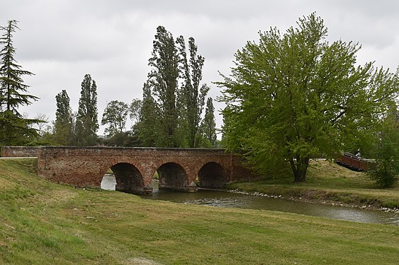 Brick bridge, Pomposa Abbey, Italy