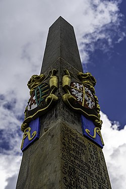 Postal column in Marienberg, Ore Mountains