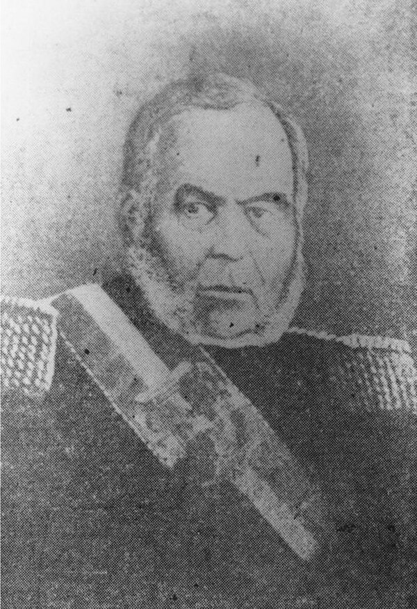 Santana, with presidential sash, photograph in 1853.