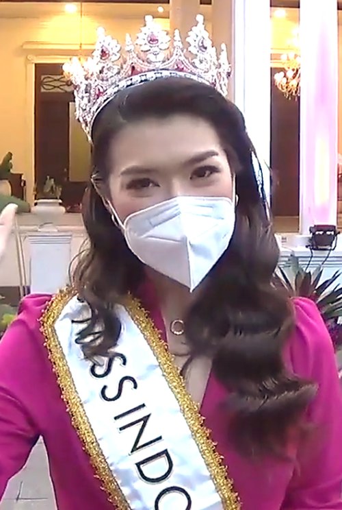 Miss Indonesia 2020-2021 Pricilia Carla Saputri Yules, of South Sulawesi