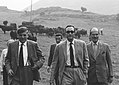 Prince William of Gloucester visiting a farm near Tywyn