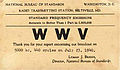 QSL card sent to listener confirming reception of WWV from Maryland - 194007.jpg