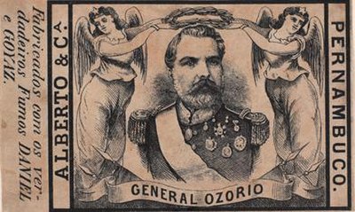 Cigarette label with the Osorio liography that fought all the war in the South region.