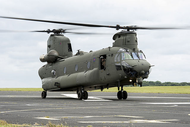 An RAF Chinook HC6 based at Odiham.