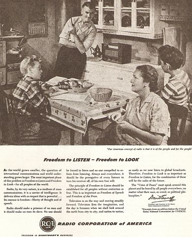 RCA Radio ad, circa 1945.
