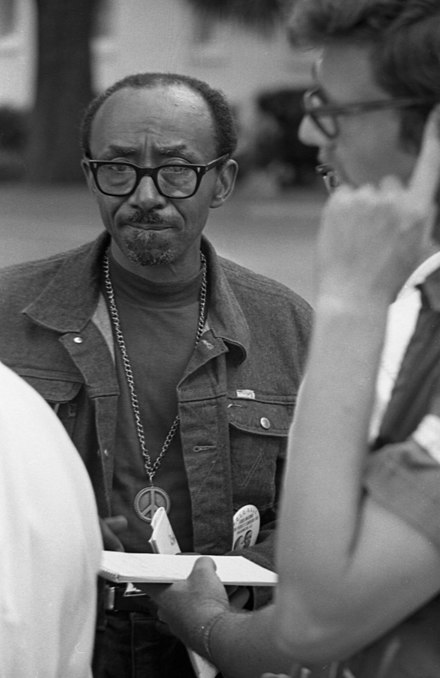 Steele at the Capitol for silent vigil supporting government aid to the poor in 1968.