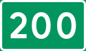 Vegnummerskilt riksvei 200