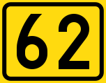 Finnish Road number 62 sign in SVG format.