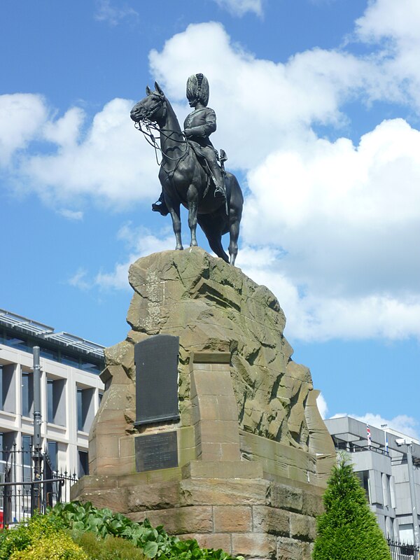 Monument to the Royal Scots Greys in Princes Street Gardens, Edinburgh
