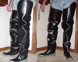 <span class="mw-page-title-main">Hip boot</span> Waterproof boots reaching to the hips