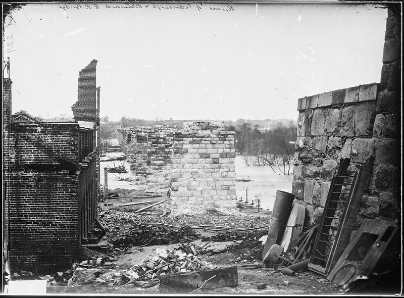 File:Ruins of Petersburg, R.R. Bridge, Richmond, Va. April, 1865 - NARA - 528974.tif