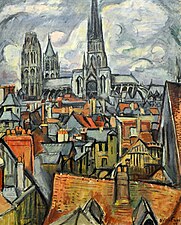 Tage og katedral i Rouen, 1908 Roofs and Cathedral in Rouen