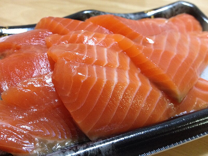 File:Salmon sashimi close up.jpg