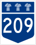 Highway 209 marker