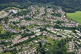 Luftbild von Mathagen, am rechten Bildrand Mollsiepen