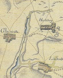 Blabbergraben, Herzberger und Lindenberger See im Schmettauschen Kartenwerk von 1767/87