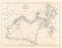 Маршрут экспедиции в Британскую Гвиану, 1835—1839 (карта Р. Г. Шомбурга, 1840)