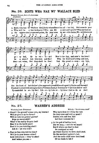 <span class="mw-page-title-main">Scots Wha Hae</span> Patriotic song of Scotland with lyrics by Robert Burns