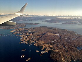 Luchtfoto van het eiland