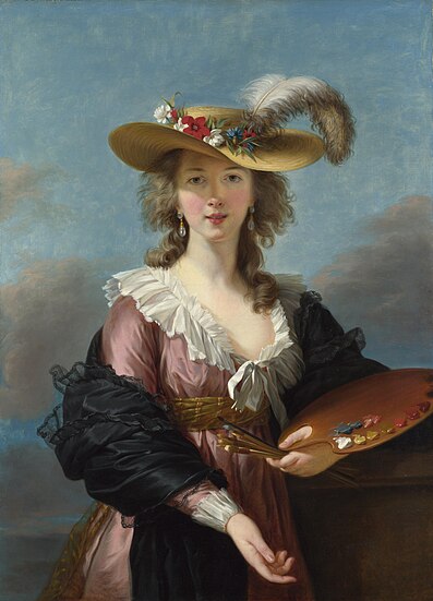 Autoportrait au chapeau de paille d'Élisabeth Vigée Le Brun (après 1782, National Gallery, Londres). (définition réelle 4 320 × 6 000)