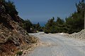 Čeština: Cesta v pohoří Shkembin karbonatike, Albánie English: A road in the Shkembin karbonatike mountains, Albania