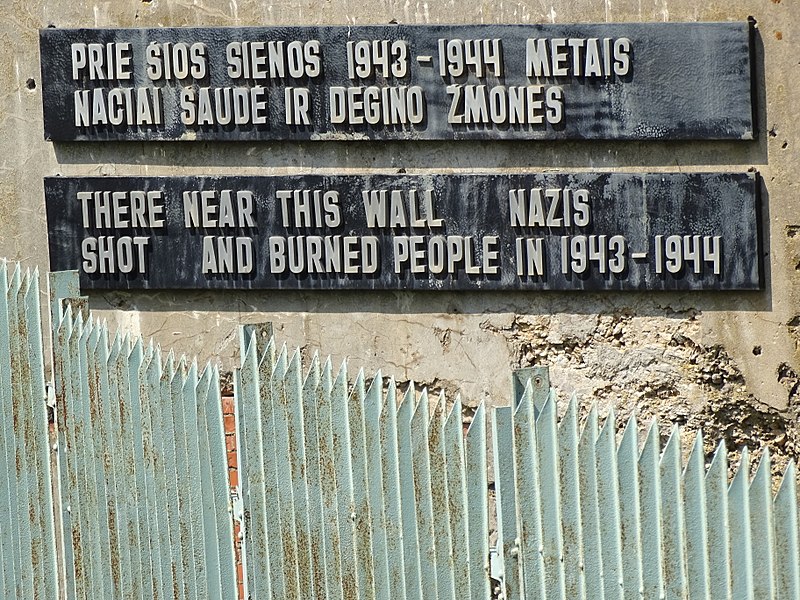 File:Sign on Fort Wall - Ninth Fort - Nazi Genocide Site - Kaunas - Lithuania (27818113342) (2).jpg