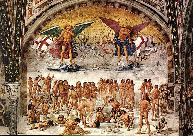 La resurrecció de la carn (1499), de Luca Signorelli. Capella de Sant Brizi, Catedral d'Orvieto