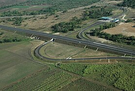 The Spanish Town interchange on the East-West toll road, part of Highway 2000. Spanish Town Interchange- Highway 2000 East West.jpg