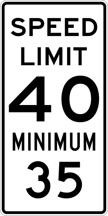 File:Speed Limit 40 Minimum 35 sign.svg